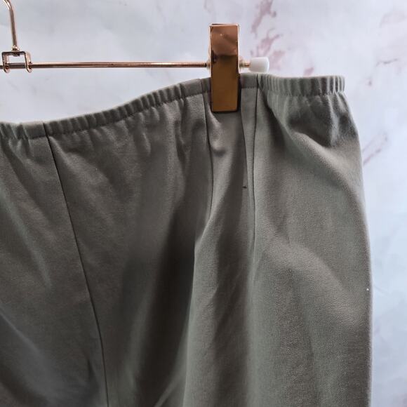 Eileen Fisher Pants Womens Large Tan Khaki Stretch Pull On High Rise Organic - Picture 10 of 11